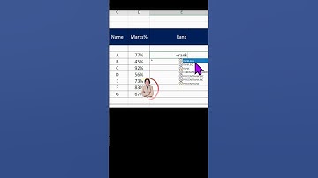 how to use rank formula in microsoft excel? #excelshorts