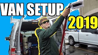 Basic Window Cleaner Van Setup Full "TOOLS WALKTHROUGH" 💦 Tutorial 2019