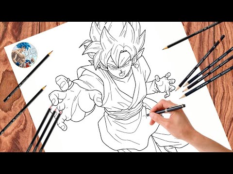 Como Desenhar o Goku Passo a Passo - desenhar goku super sayajin - desenhar  goku black - blue