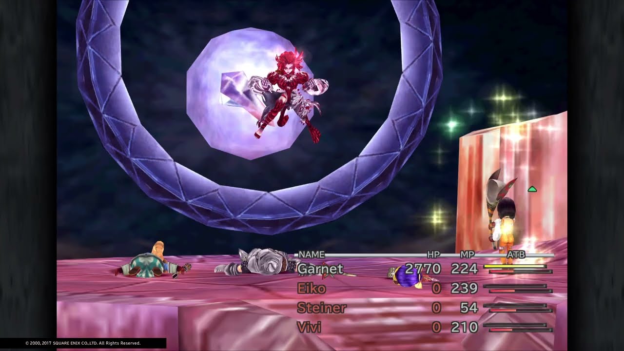 FINAL FANTASY IX - Princess Garnet Til Alexandros vs Trance Kuja (low level, no auto-regen)