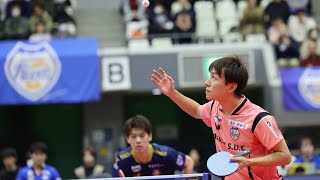 丹羽孝希 スーパープレー&ヒーローインタビュー 金沢ポート vs 岡山リベッツ ノジマTリーグ2024-2025 2024年11月17日 金沢市総合体育館【卓球 Tリーグ公式】