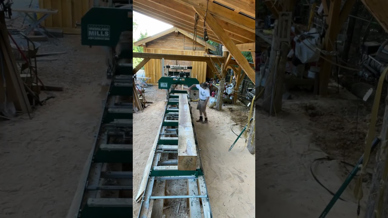 Cutting up Some Hickory Hardwood Flooring #sawmill #hardwoodflooring #sawdust
