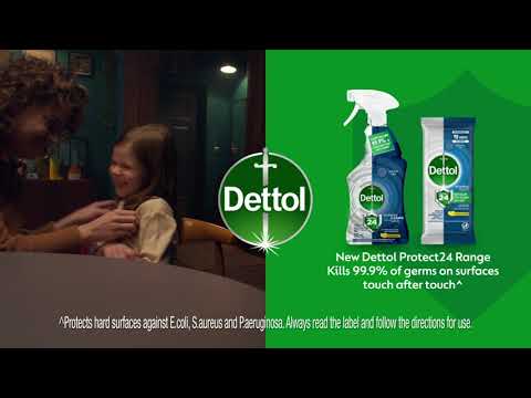 NEW Dettol Protect 24   Keeps killing 999 germs touch after touch