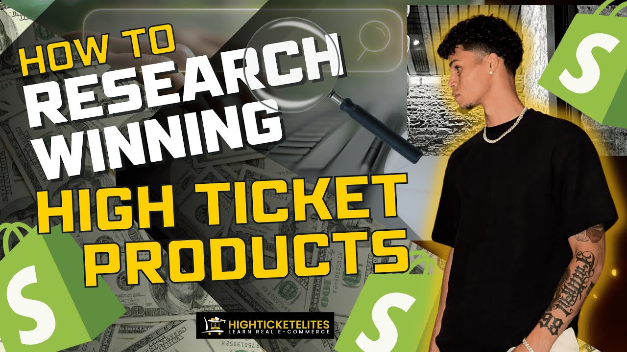 How To Find Winning High Ticket Dropshipping Products - YouTube