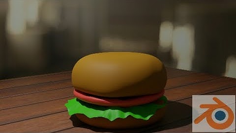 sculpting  a simple burger  in blender 2.8. timelapse video