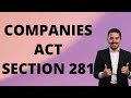 Companies Act 2013 CA Foundation Section 281 EXPLAINED!| #CompaniesActSection #TaxTips #Educational
