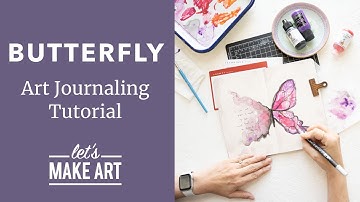 Butterfly 🦋Easy Art Journaling Spread by Jesse Petersen of Let