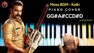 Kalki - Mass BGM Piano Cover with NOTES | AJ Shangarjan | AJS