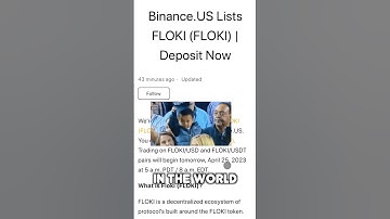 Breaking: Floki gets listed on Binance!!