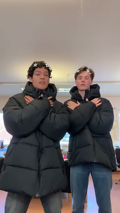 Omar Rudberg and Edvin Ryding dancing on the set of Young Royals