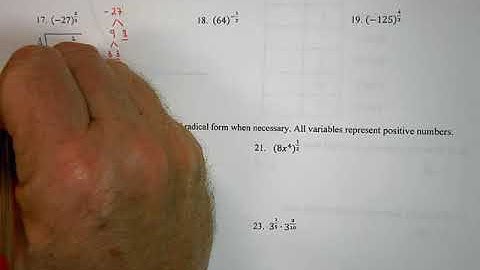 Math 2 Worksheet 2 Solutions #17 19 Evaluating Exponents