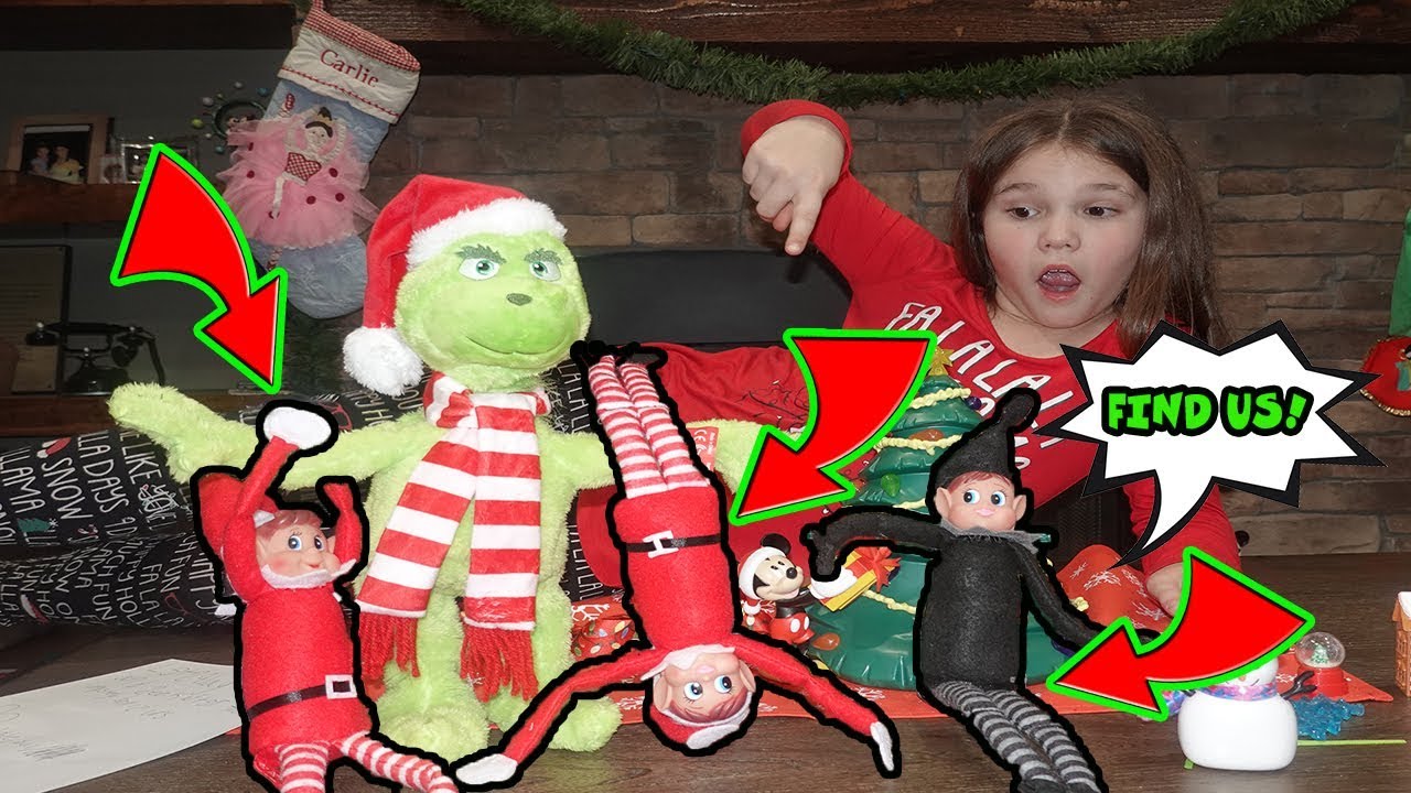 Hide And Seek With The Mean Elf On The Shelf And His Family Youtube