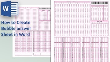 how to create Bubble Answer Sheet in Microsoft Word