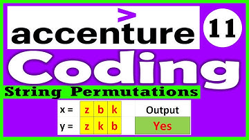 11. Accenture Coding Questions 2021 | String Permutations | Accenture off campus | Accenture coding
