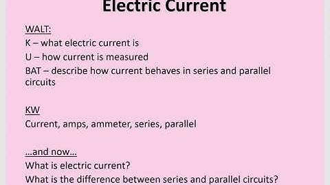 GCSE SCIENCE - PHYSICS series and parallel circuits