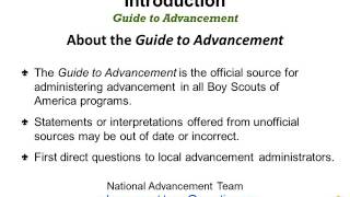 Introduction to the Guide to Advancement