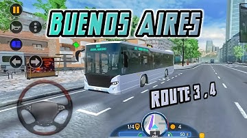 Bus Simulator 2023 | Buenos Aires Route 3&4 | Best bus Gameplay Walkthrough (Android/IOS) #bestgame