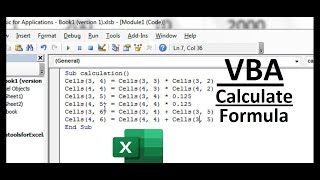 Excel vba Calculate Formula