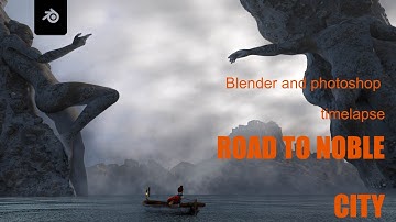 Road to noble city Timelapse - Concept art in blender #3d #3dart