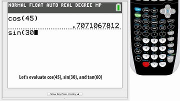 Evaluating Trigonometric Functions on a TI84