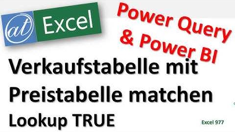 Verkaufstabelle mit Preistabelle verbinden - SVERWEIS in Power Query - Excel