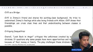 4th Year | Modern Drama | Look Back in Anger | Broad |