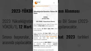 Yds Başvuru Tarihleri 2023