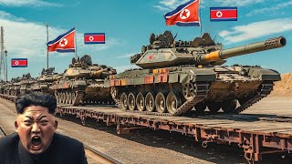 Huge Tragedy! Russian train carrying 950 North Korean tanks destroyed by Ukrainian missiles - Arma 3 screenshot 1