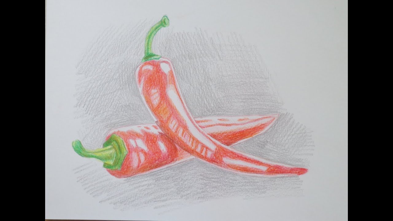 Drawing Chili Pepper - YouTube