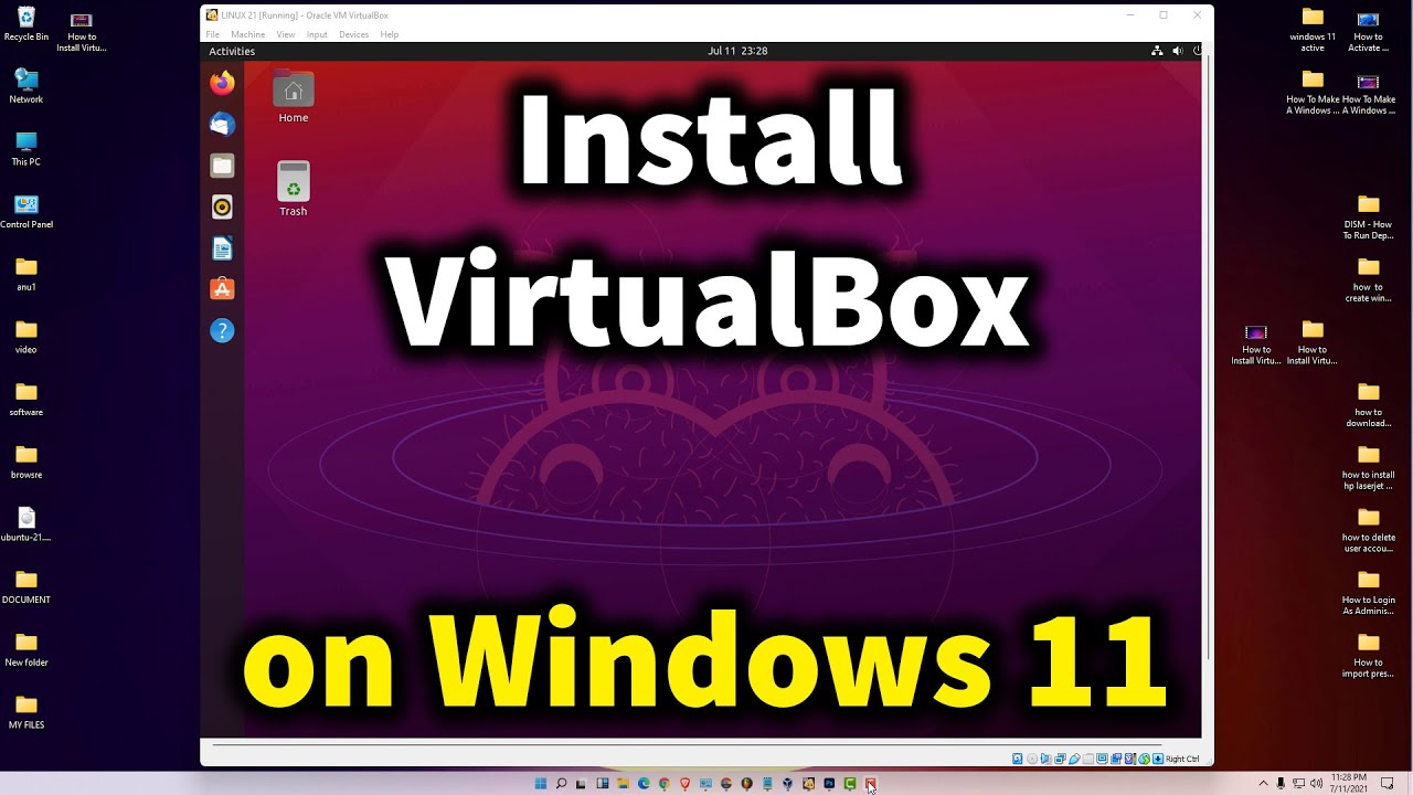 how to install windows 11 virtualbox