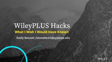 What I Wish I Knew (WileyPLUS SP)