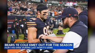 Chicago Bears TE Cole Kmet out for the season, coach Johnson says