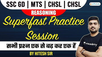 Superfast Practice Session | Reasoning | SSC GD/MTS/CHSL | wifistudy | Hitesh Mishra
