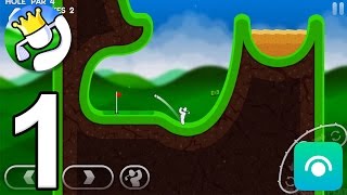 Super Stickman Golf 3 - Gameplay Walkthrough Part 1 - Tour 1: Golf Land, Beach Land (iOS, Android) screenshot 3