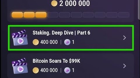 Staking. Deep Dive | Part 6 | Tapswap Code