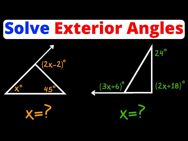 Exterior Angles Of A Triangle (video lessons, examples, step-by