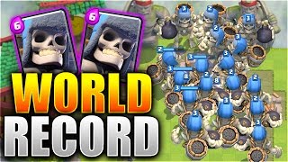 17 GIANT SKELETONS WORLD RECORD!!! – Clash Royale BREAKING TWO NEW WORLD RECORDS! (EPIC)