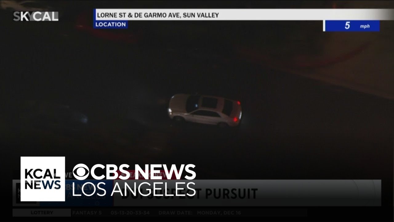 DUI suspect leads LAPD on pursuit through San Fernando Valley - YouTube