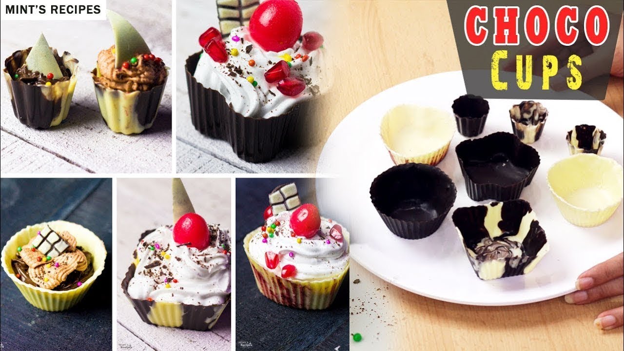 How To Make Chocolate Cups For Cupcakes | चॉकलेट कप्स कैसे बनाएं | MintsRecipes