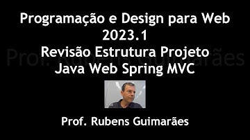 Programação e Design para Web II - 2023.1 - Revisão Estrutura Projeto Java Web Spring MVC