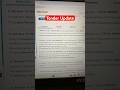 Tender Update | News | Tender #shorts
