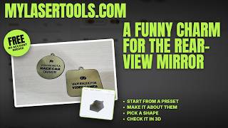 A Funny Charm for the Rear-view Mirror | Free Hanging Car Charm for Laser Cutting & 3D Printing screenshot 2
