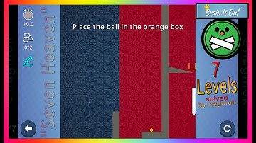 Brain It On! Community "SEVEN HEAVEN" 7 Player-Submitted Levels solved by nagmok