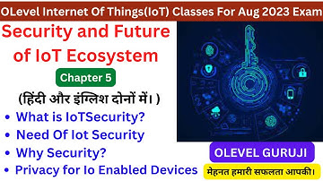 OLevel M4-R5.1Chapter 5 IoT Classes | | What is IoT Security l Need Security lWhy Security Important