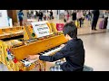 Ultra Stylish Lupin the Third – Street Piano Performance at the Airport