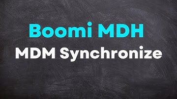 BOOMI MDH |  MDM  Synchronize  14
