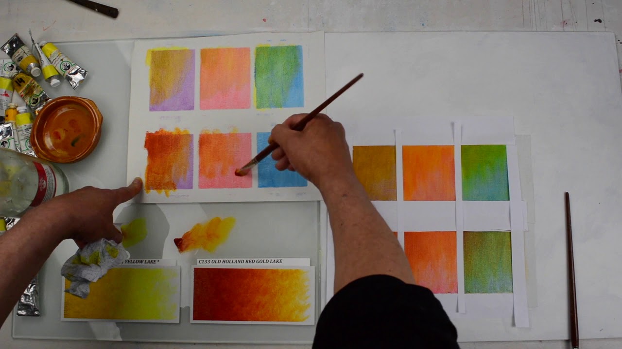 The magic world of Old Holland Classic Oil Colours. "Mixing glazing colours with yellow”.