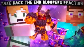 Reacting to Take Back The End Bloopers Alex & Steve (Minecraft Animation) By Black Plasma Studios