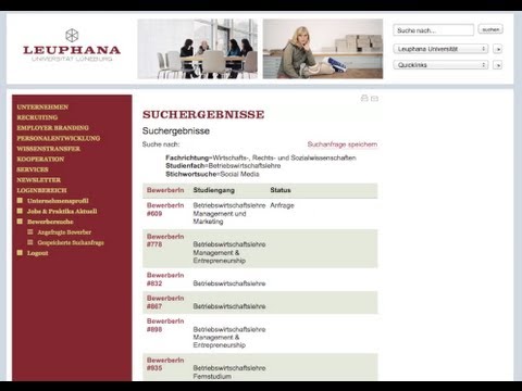 Stellenbörse der Leuphana Universität Lüneburg VERSION 2012