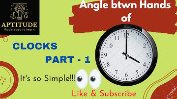 CLOCKS PART 1_Angle btwn hands of clock_Aptitudemadeeasy to learn #aptitudemadeeasy #clocks #movie